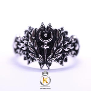 Silver Hades Ring Hades Signet Ring Silver Ring Silver 925 Hades