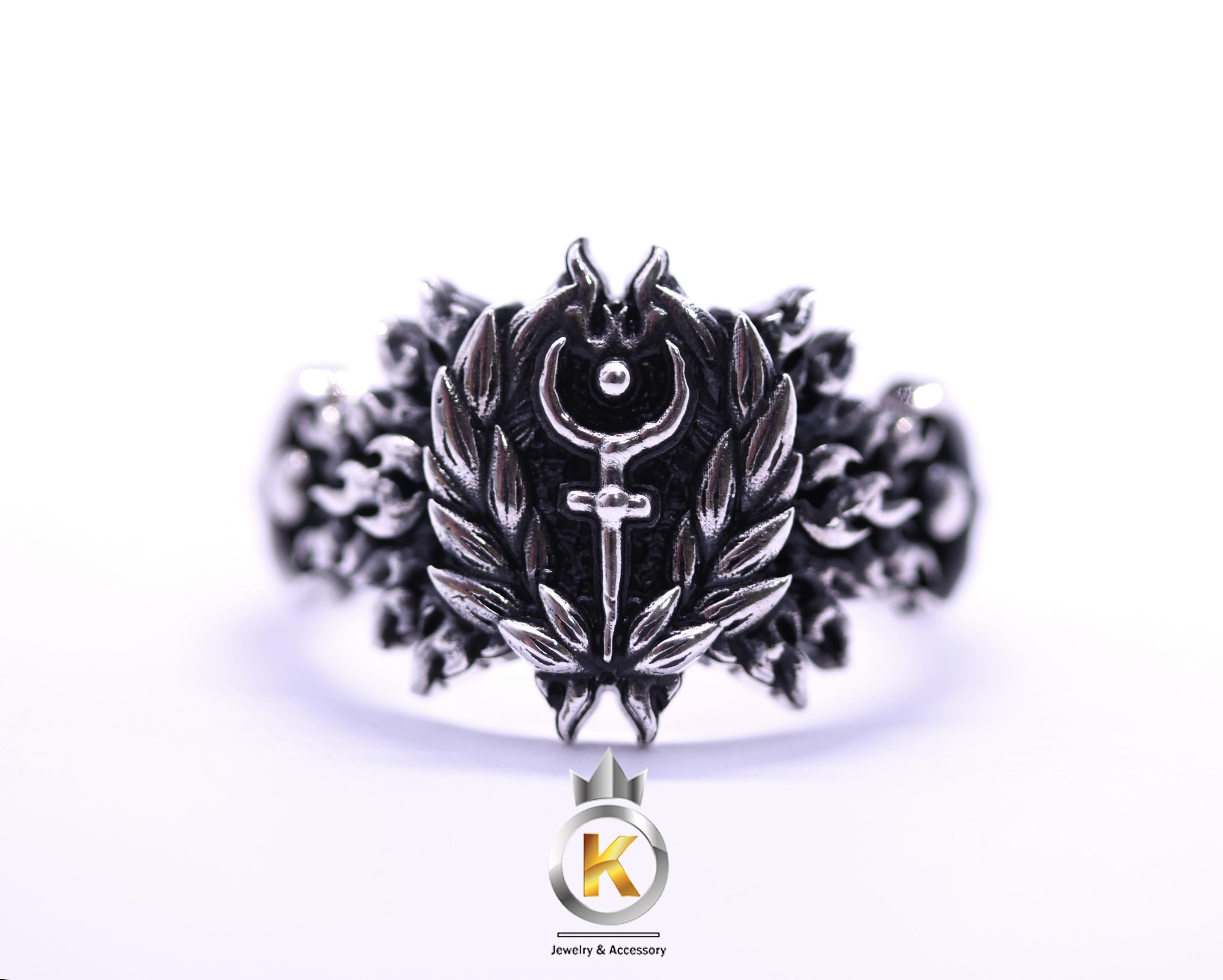 Silver Hades Signet Ring Silver 925