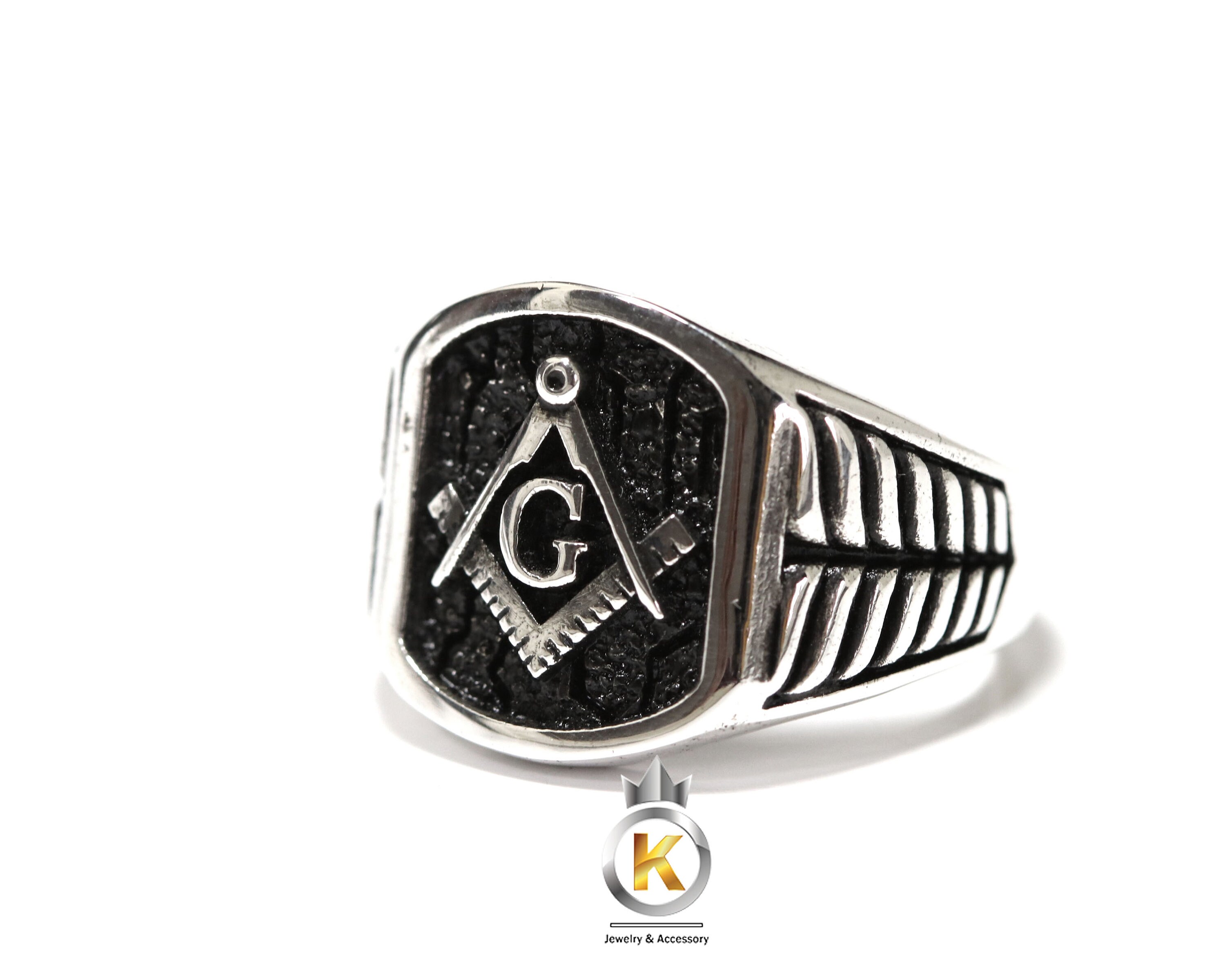 Gioiello Esoterico Argento Anello Occhio Di Dio Massoneria - Argento 925 Regolabile Con Teschio E Ossa Argento 925 Vintage - Foto 3