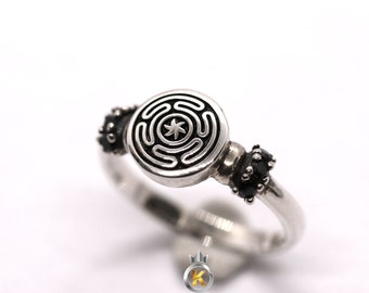Hecate&#39;s Wheel Ring Minmal Ring Minimal Hecate&#39;s Wheel Ring silver 925