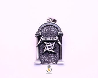 Fashion Metallica Pendant Silver 925 Rock Band Pendant