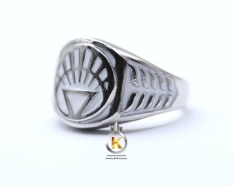 Silver White Ring White Lantern White Ring Silver Ring