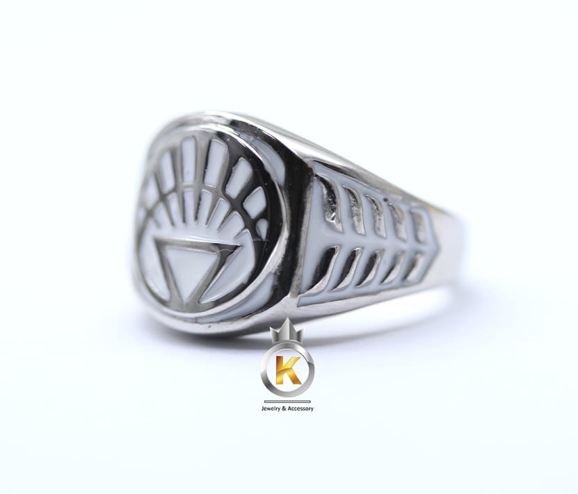 Silver White Ring White Lantern White Ring Silver Ring - Etsy UK