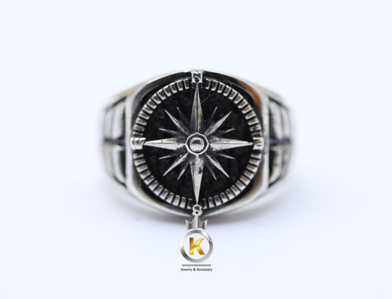 Etsy compass best sale ring