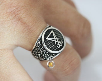 Anillo Lucifer Anillo Lucifer de Plata Anillo Signet of Lucifer