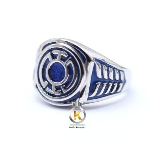 Lantern Ring Blue Lantern 925 Silver with Blue Enamel