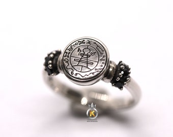 Seal of Solomon Ring Minimal Solomon Ring Silver 925 Solomon Talisman