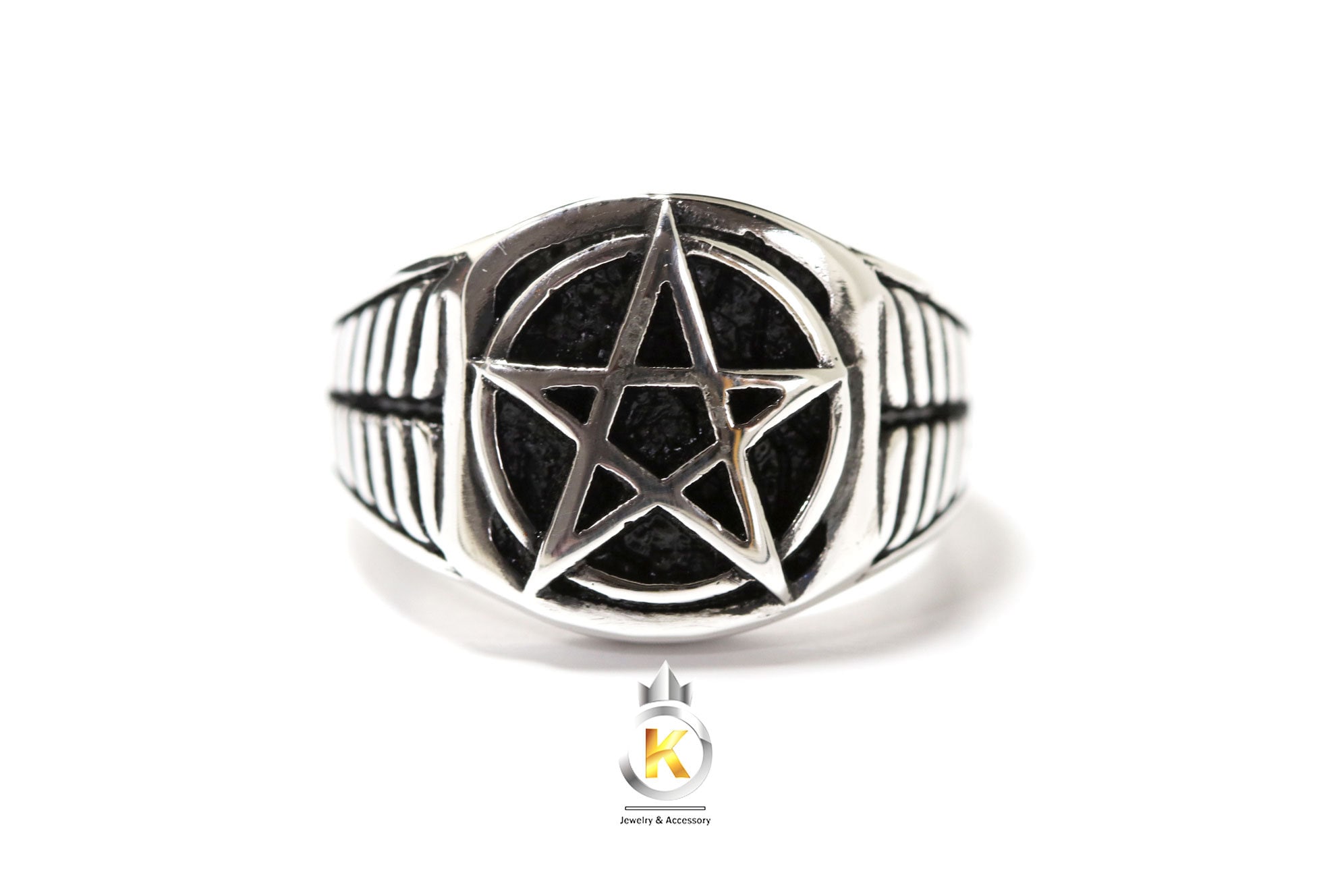 Pentagram Ring Silver Pentagram Star Pentagon Ring Symbol of