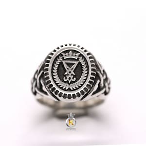 Sigil of Lucifer Celtic Band Silver 925 Lucifer Celtic Ring Silver Lucifer ring