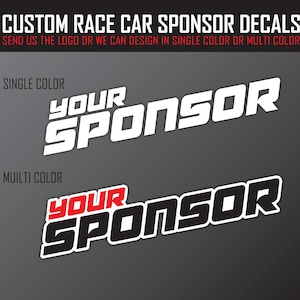 Custom Racing Sponsor Design & Decal - Custom Race Decals - Racing - Car Decal - Sponsors - Dirt Bike Racing