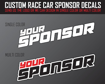 Custom Racing Sponsor Design & Decal - Custom Race Decals - Racing - Car Decal - Sponsors - Dirt Bike Racing