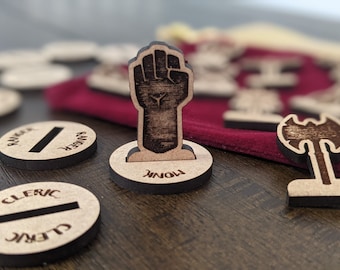 14 Standing Character Tokens - Miniatures - DnD Fantasy - DnD Accessories - Dungeon Master - Now INCLUDING Artificer and Blood Hunter