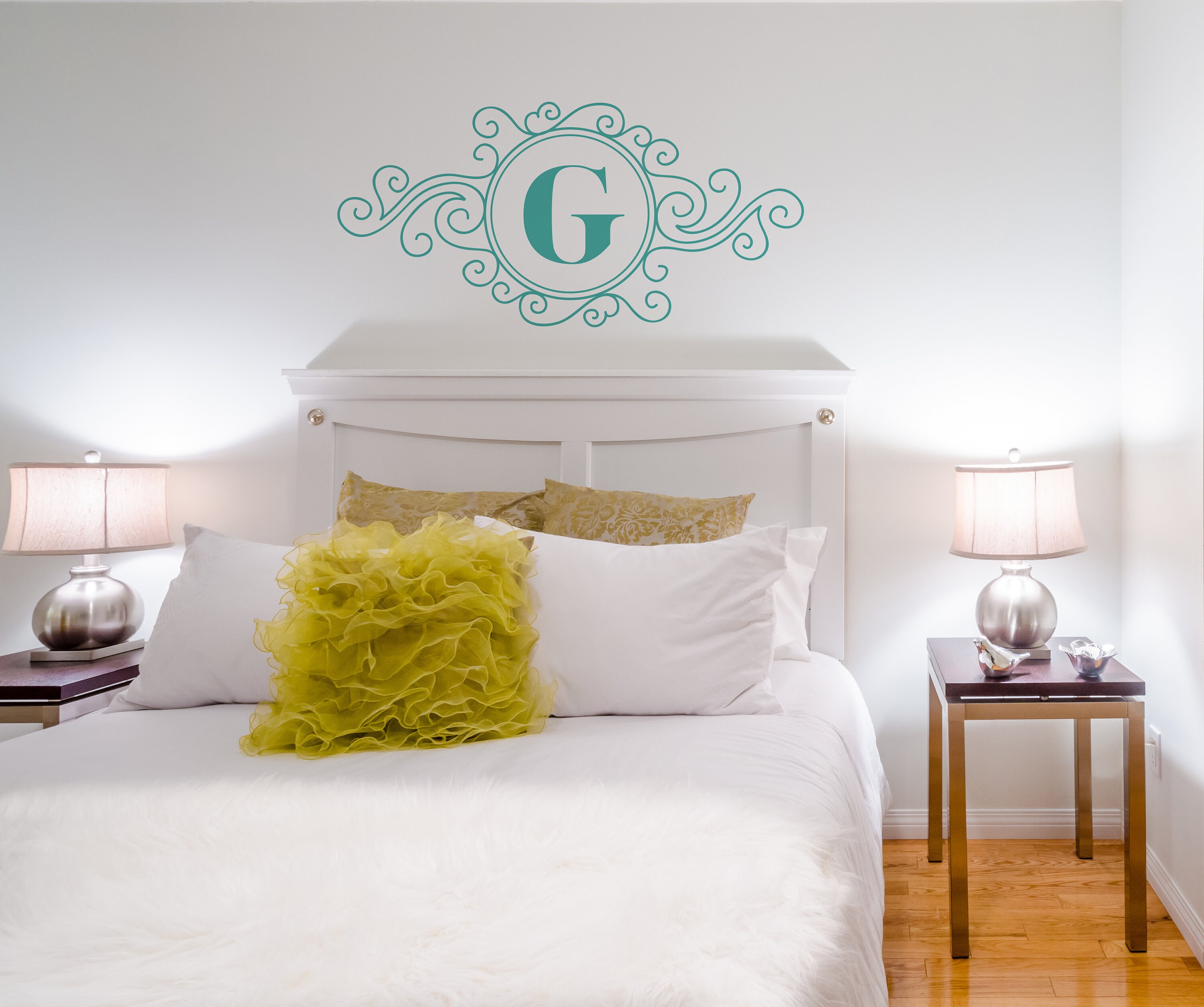 Custom Monogram Custom Vinyl Wall Decal Entrywaywall Decor Etsy