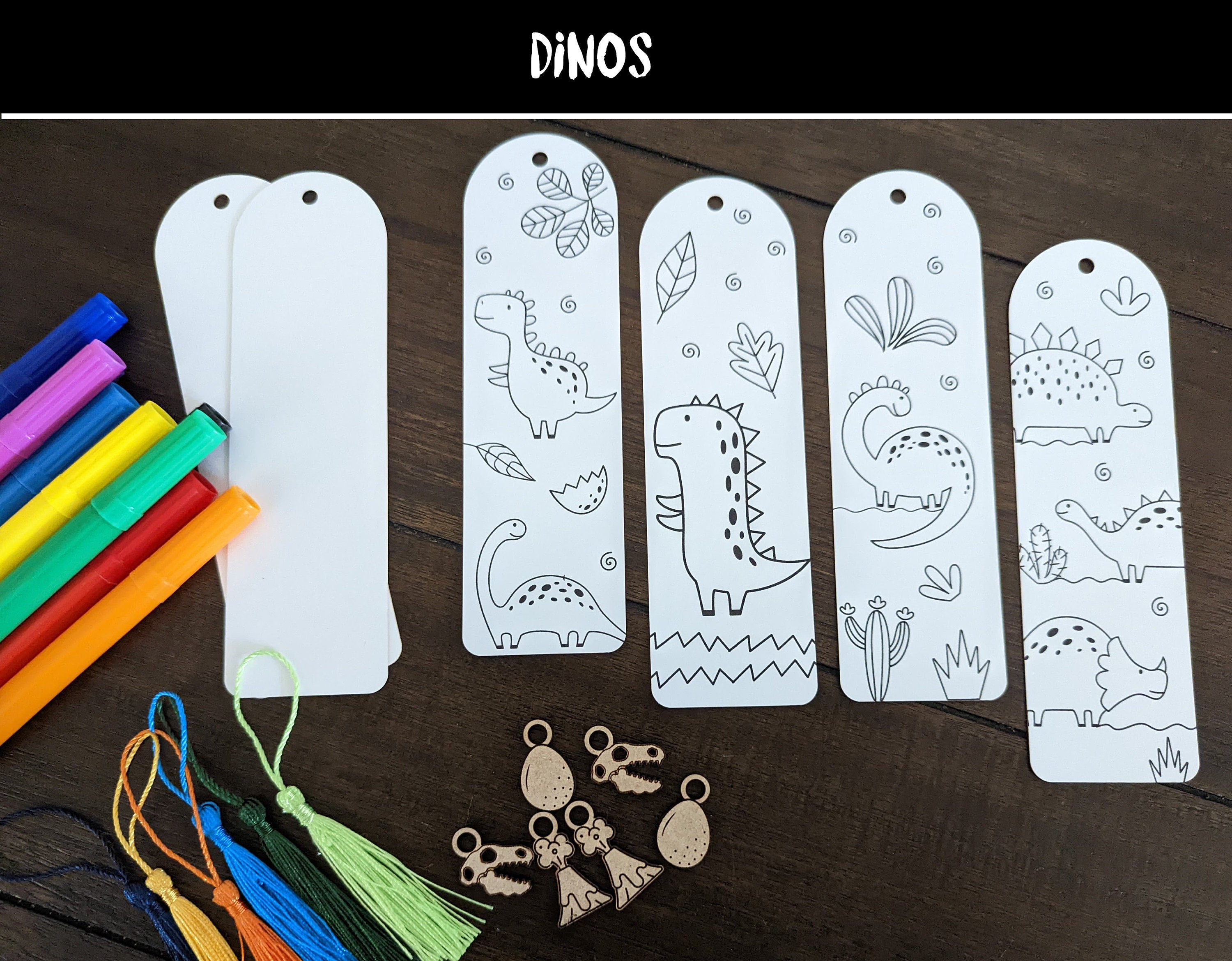 DIY 4 Bookmark Arts and Crafts Kit Kids Personalized Coloring Bookmark  Stocking Stuffer for Boy or Girl Reader Gifts for Child 