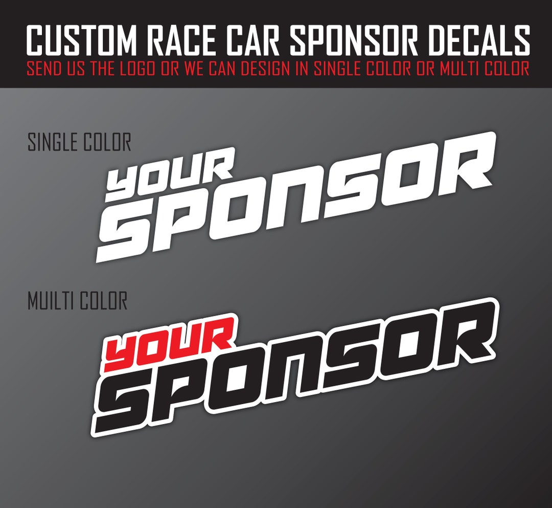 Custom Racing Sponsor Design & Decal Custom Race Decals Etsy