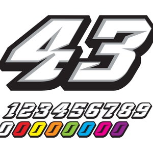 SET OF 2 Custom Race Numbers - Custom Number Decals - Racing - Car ...