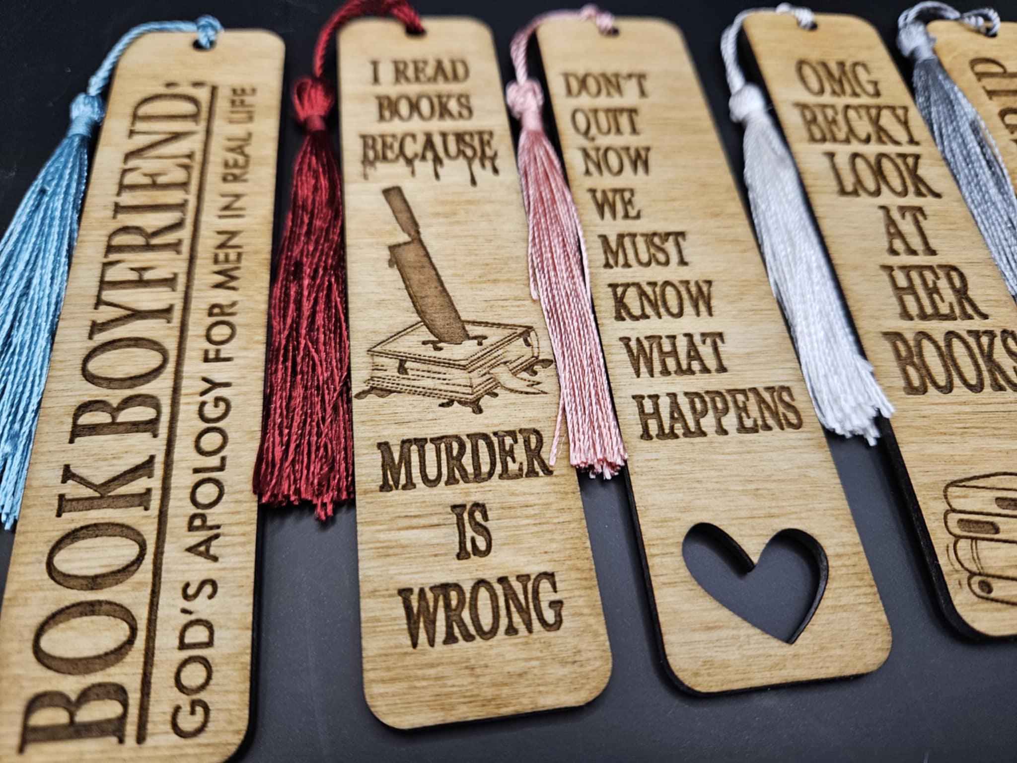 Humurous Bookmarks 10 Bookish Bookmarks VOL4, Funny Bookmarks, Snarky Bookmarks Wooden ...