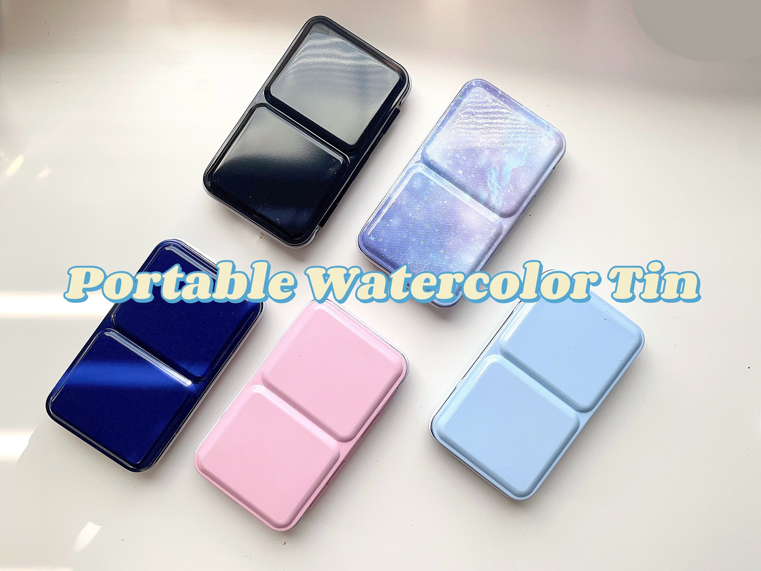 Empty Metal Watercolor Tin Palette Detachable Empty Half - Temu