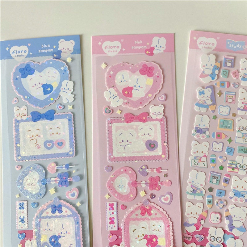Kawaii Toploader Deco Stickers, Card Making Stickers, Bling Bling