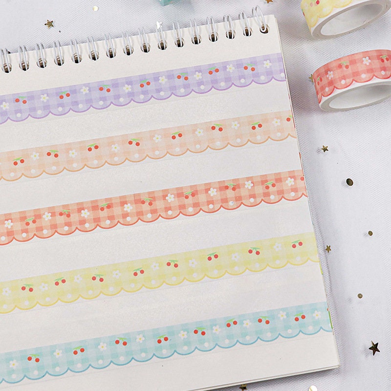Bunny with Lace Washi tape for Bullet Journal, Floral Cute
