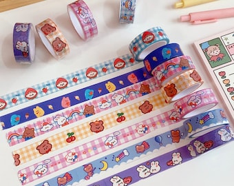 Stationary Washi Tape Kawaii Washi Tape Foxie Washi Tape Cute Washi Tape Orange Washi Tape Panthepan