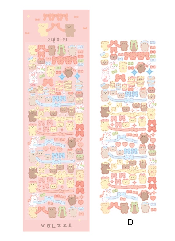  24 Sheets Cute Korean Stickers, Colorful Kpop Stickers for  Photocards Rabbit Bear Pet Kpop Photocard Deco Stickers for Photocard  Binder Album Arts Craft Cards Scrapbook : Home & Kitchen