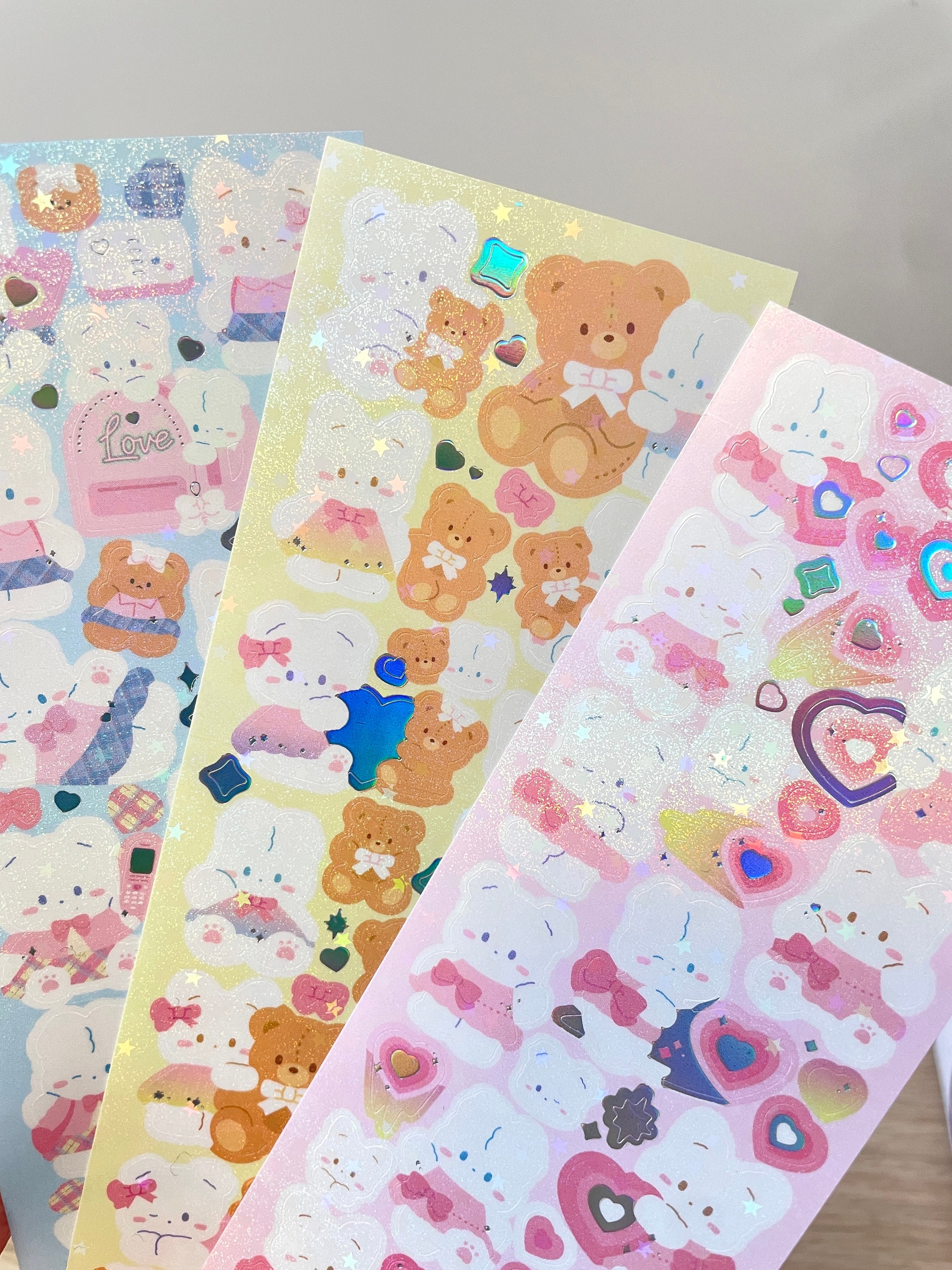 Kpop Photocard Deco Sticker Sheet, Kawaii Bunny Bear Card Making Stickers,  Toploader Deco Stickers, Cupid Heart Ribbon Stickers -  Denmark