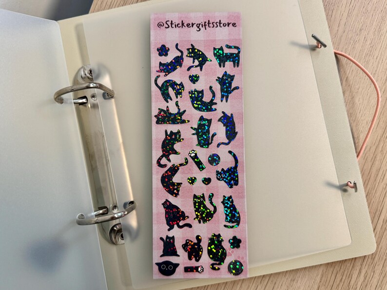 Cute Black Cat Stickers, Kpop Toplaoder Deco Stickers, Cat Lover Gift
