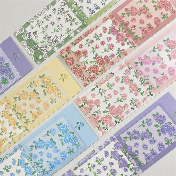 Bling Bling Rose Deco Stickers, Kpop Photo Card Deco Sticker, Polco Deco  Sticker Sheet 