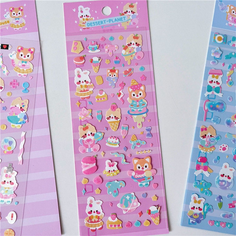 Kawaii Bunny Bubble Deco Stickers Game House Super Idol -  Ireland