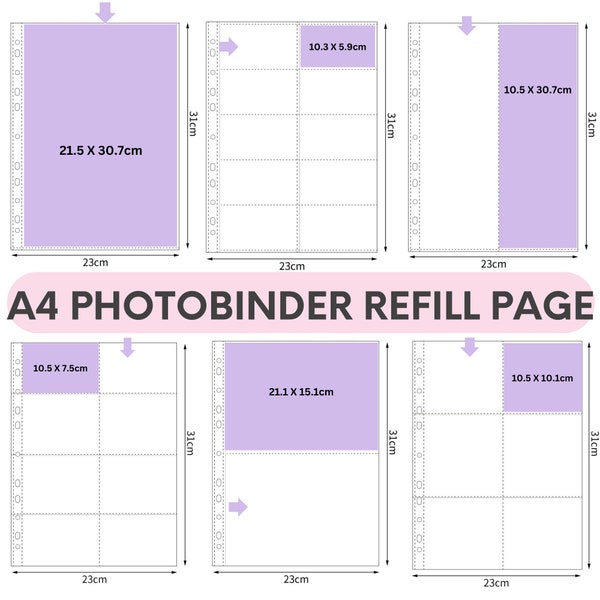 A4 11 holes Kpop photocards binder refill page, 10 pockets photo album refill, 4 pockets tickets collection inner page, photo cards holder