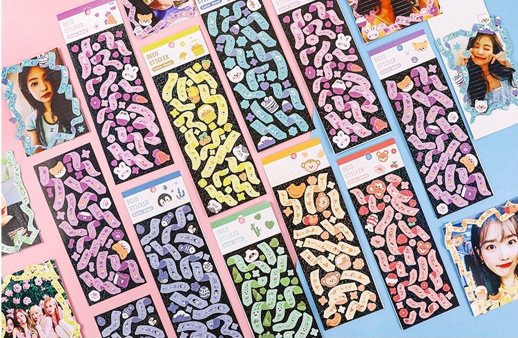 Holo Laminate Sheets, Toploader Deco Stickers, Kpop Deco Sheets, Star  Twinkle Heart Polco Stickers, Clear Bujo Stickers, Korean Journal -   Sweden