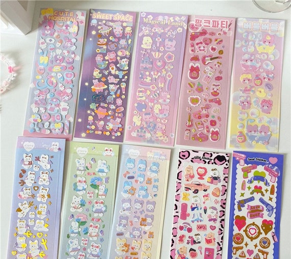 Cute Bling Bling Bunny Deco Sticker, Cute Hospital, Sweet Space, Fairy,  Seal Stickers, Card Making Decoration Stickers 