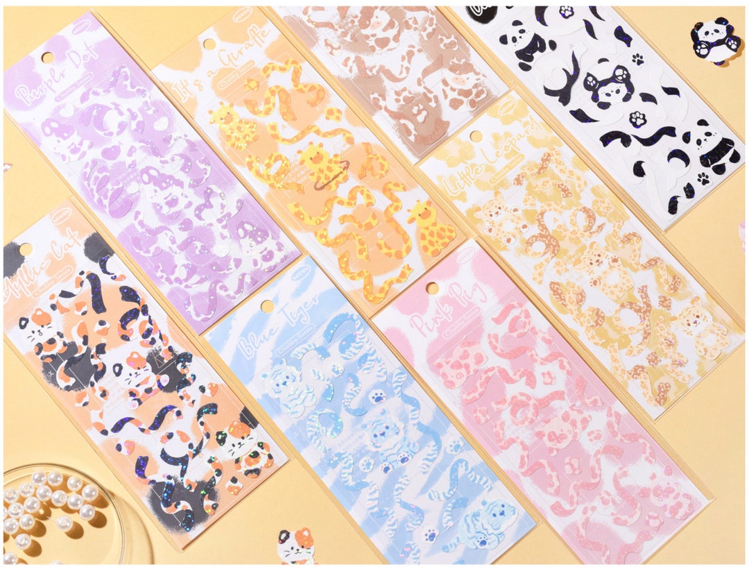 Kpop Toploader Deco Stickers, Kawaii Animal Ribbon Deco Stickers, Photocard Deco  Sticker 