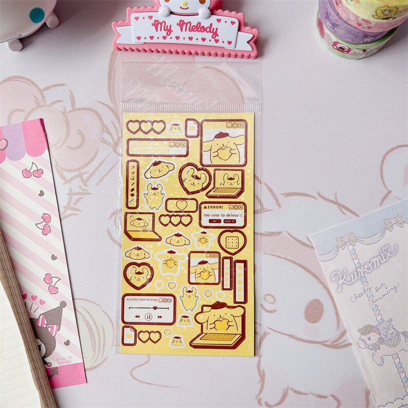 Kawaii Kpop Toploader Deco Sticker Sheet Cute Puppy Stickers Etsy