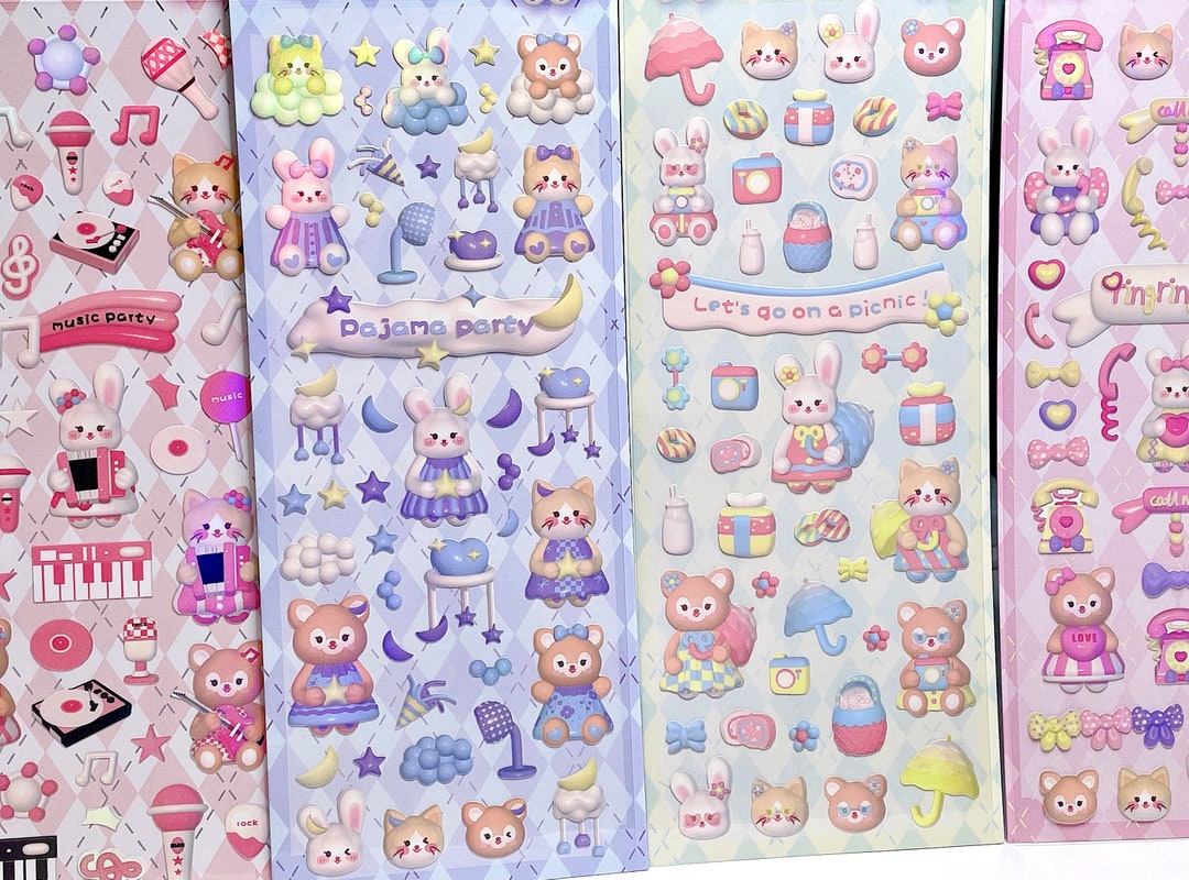 Polco Animal Deco Sticker Sheet Kpop Toploader Deco Stickers - Etsy