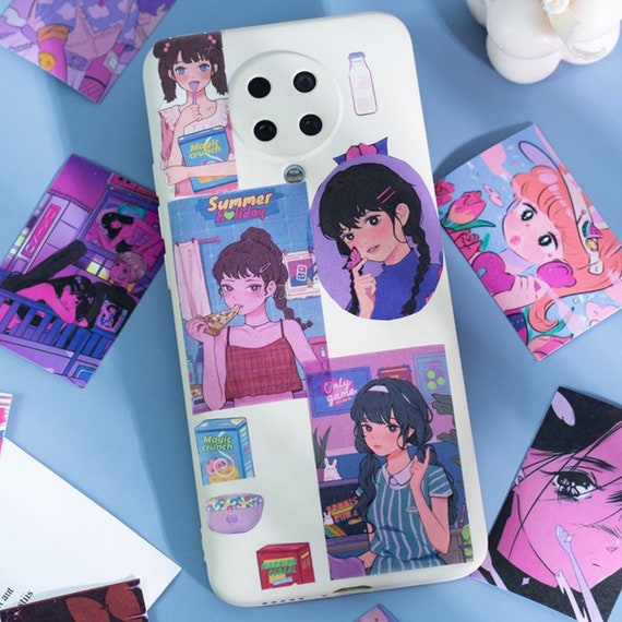 Retro Japanese Girl Sticker Booklet Mini Comic Girls Sticker Etsy