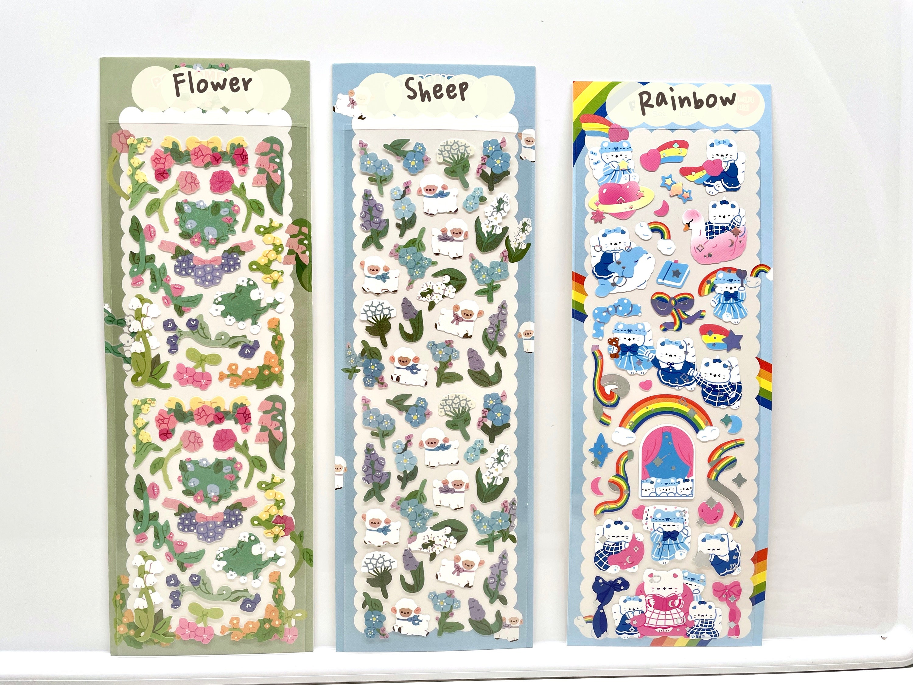 Kawaii Kpop Toploader Deco Sticker Sheet, Fruit Birthday Cake Stickers,  Flower Ribbon Scrapbooking Deco Stickers 