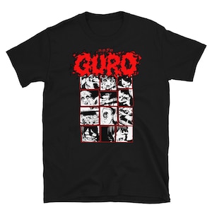 GURO shirt tee japanese anime manga horror band tee gta emo goth punk metal red
