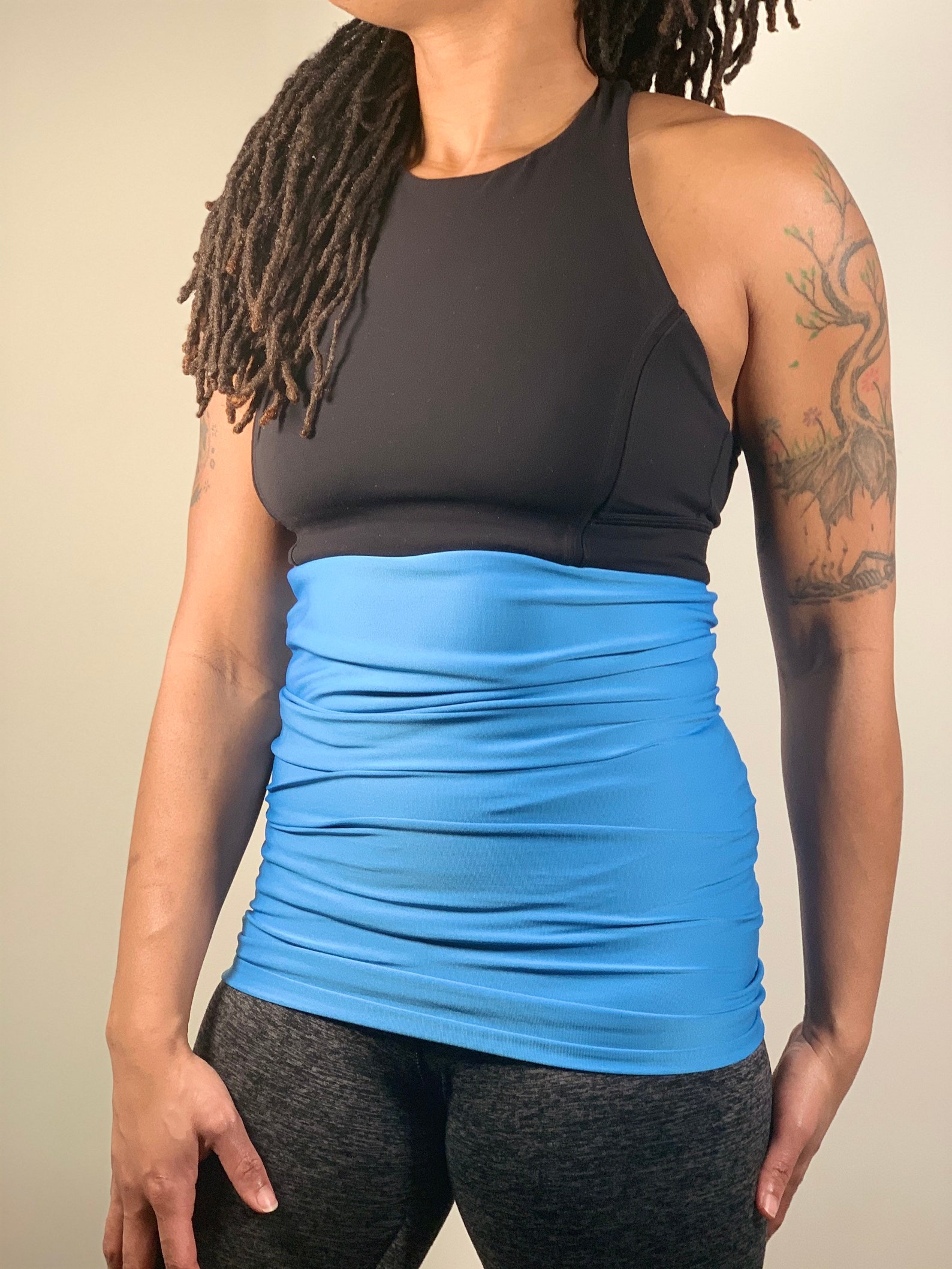 Periwinkle back warmer reversible waist warmer activewear Etsy