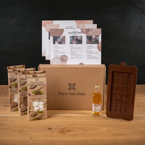 Fabriquez votre propre coffret de chocolats Kit chocolat DIY Idée cadeau chocolat pour enfants adultes Idéal pour les anniversaires, la Saint-Valentin et Noël ohne Toppings