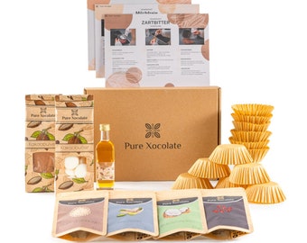 DIY Peanut Butter Cups Set - Schokoladen Kit, Geschenkset, Pralinen & Schokoladen Cups selber machen