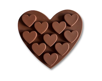 Moldes de silicona para chocolates en forma de corazón, forma de corazón.