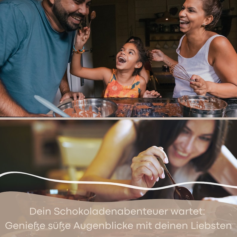 Schokolade selber machen Set DIY-Schoko-Kit Schokoladen-Geschenkidee für Kinder Erwachsene Ideal zum Geburtstag Valentinstag und Weihnachten Bild 8