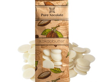 Natural cocoa butter for baking and cooking suitable for a gluten-free and lactose-free diet
