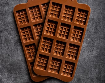 2 x Silikonformen kleine Schokoladen Tafel