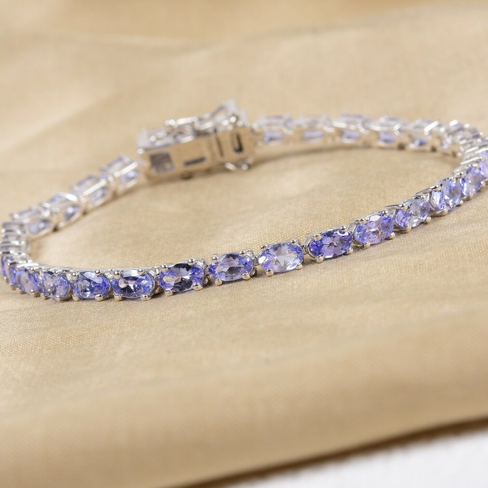 Natural Tanzanite Tennis Bracelet in Sterling Silver - Etsy