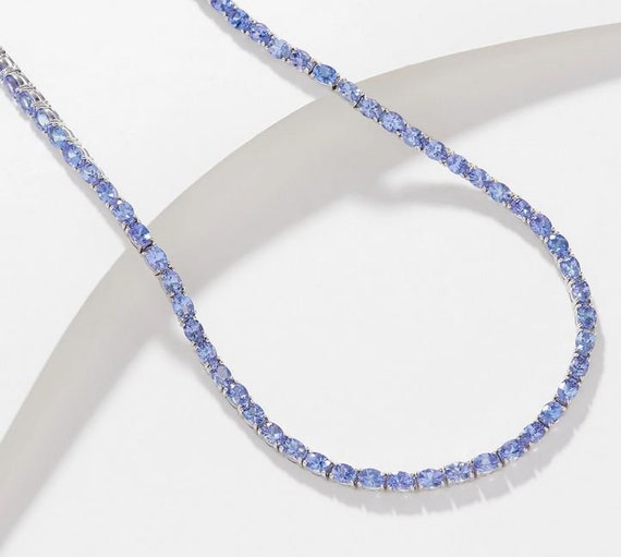 Tanzanite Tennis Necklace Tanzanite 