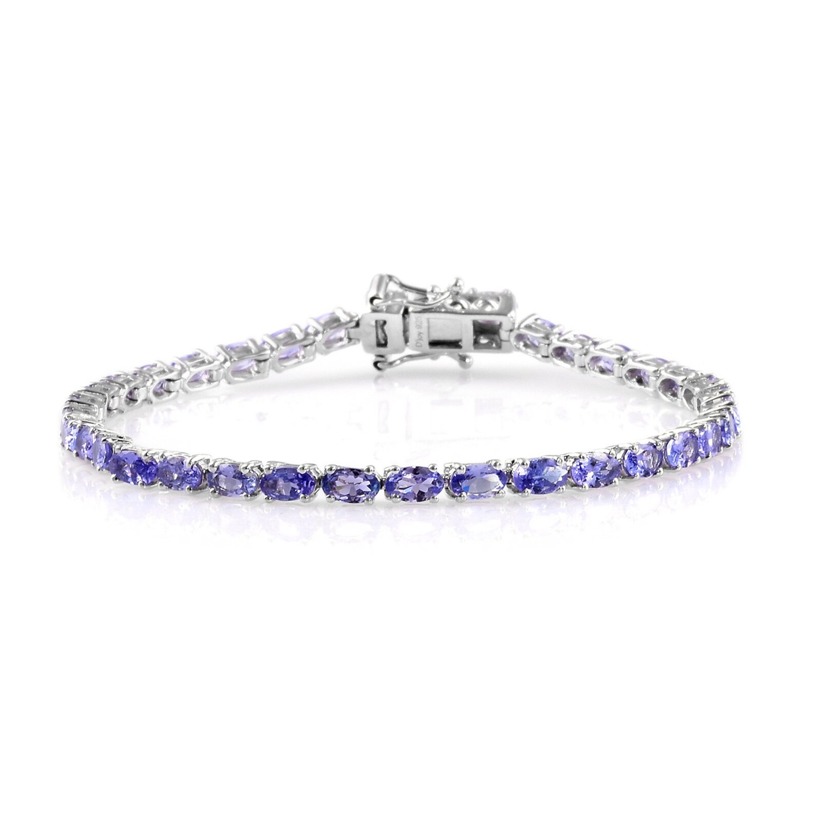 Natural Tanzanite Tennis Bracelet in Sterling Silver Etsy