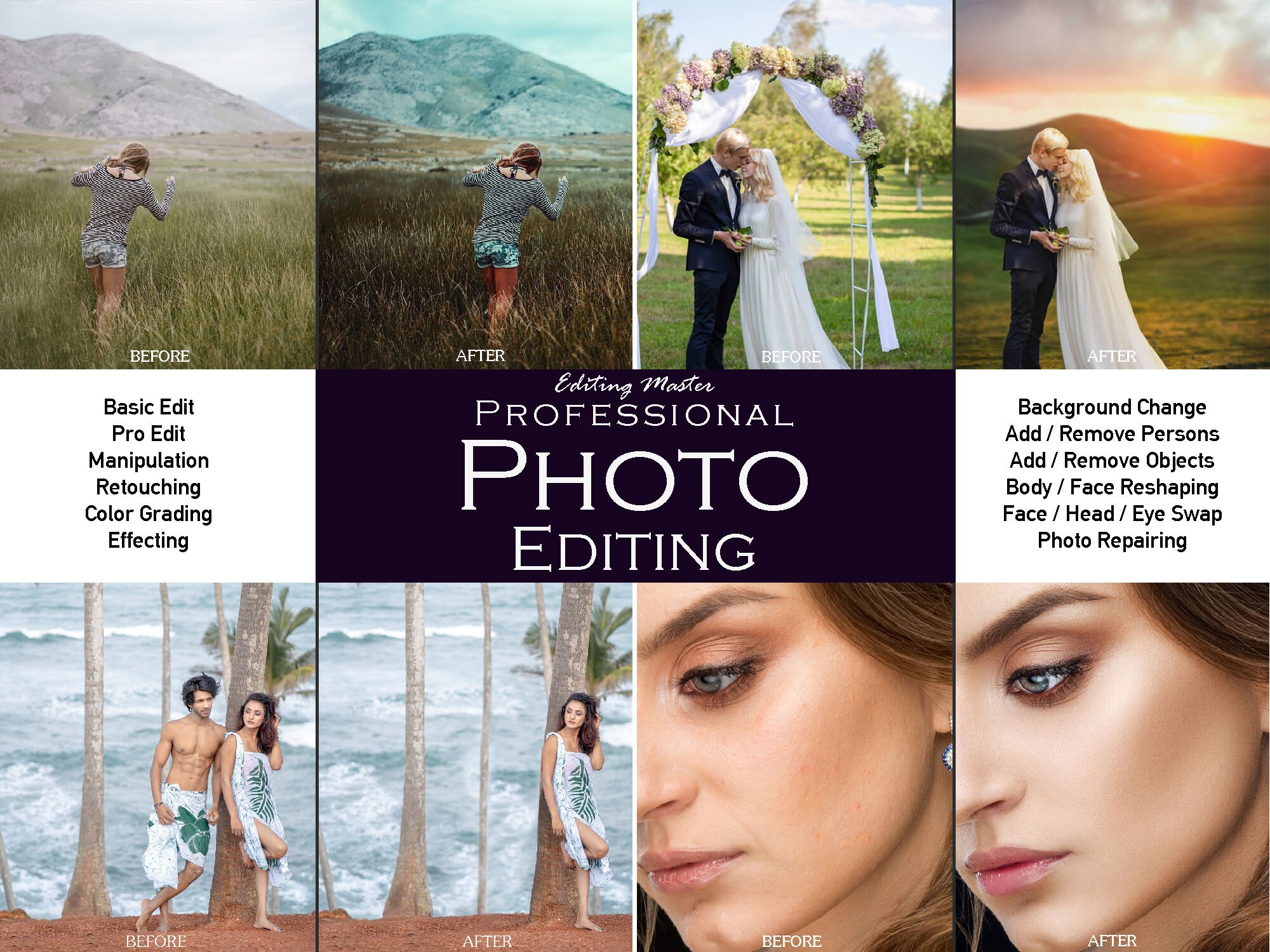Any Kind of Professional Photo Editing Services background - Etsy